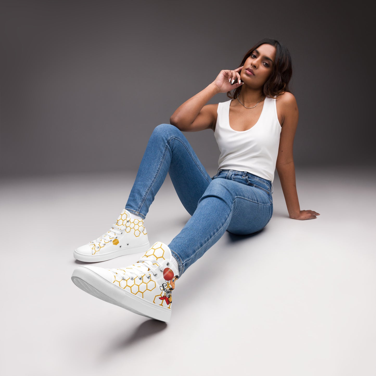 Women’s Queen Bee High Top Canvas Shoes